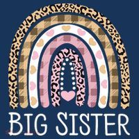Big Sister Outfit Girls Rainbow Leopard Big Sis Announcement Women's Tank Top thumb 5
