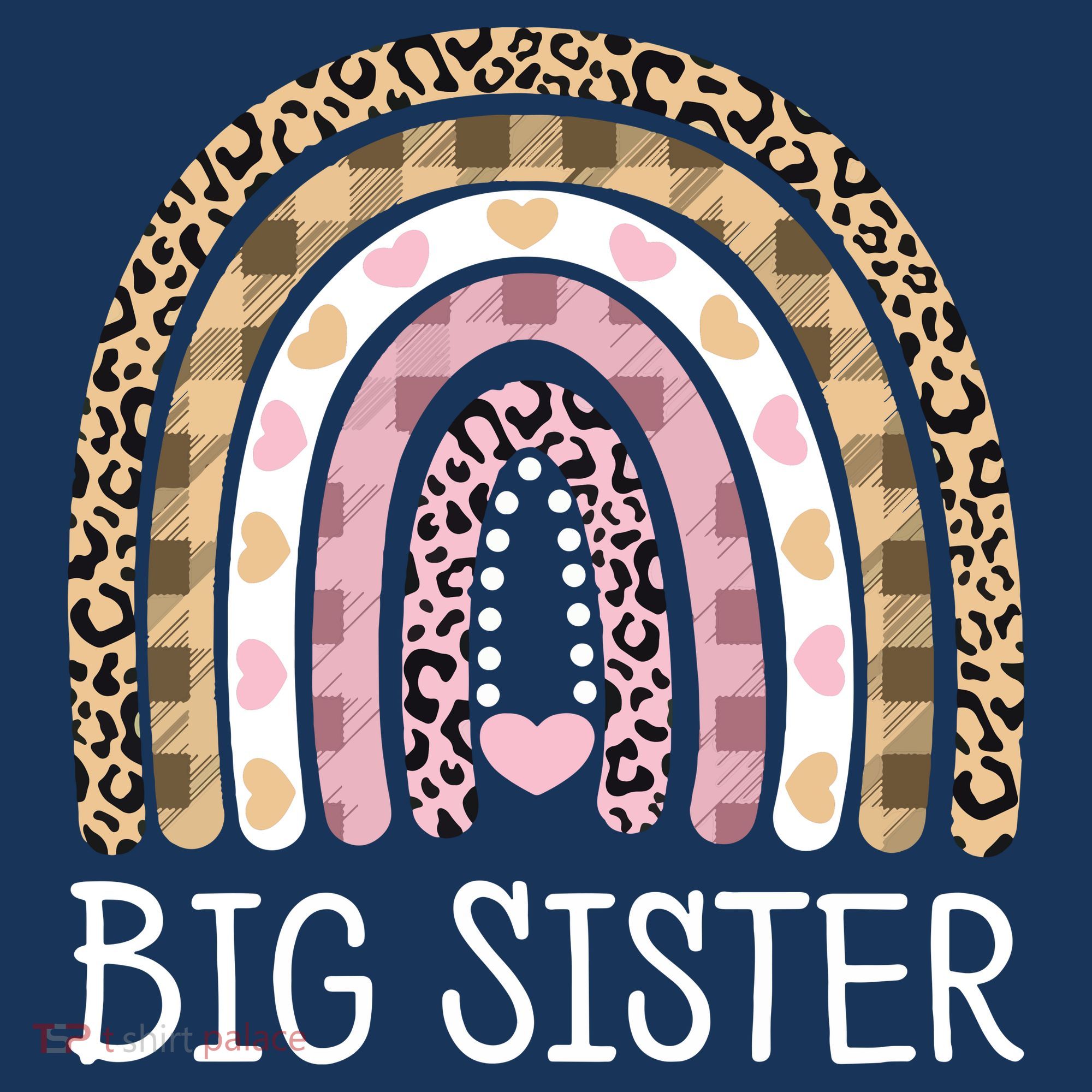 Big Sister Outfit Girls Rainbow Leopard Big Sis Announcement Women's Tank Top