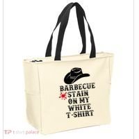 Barbecue Stain On My White Country Western Tote Bag thumb 2
