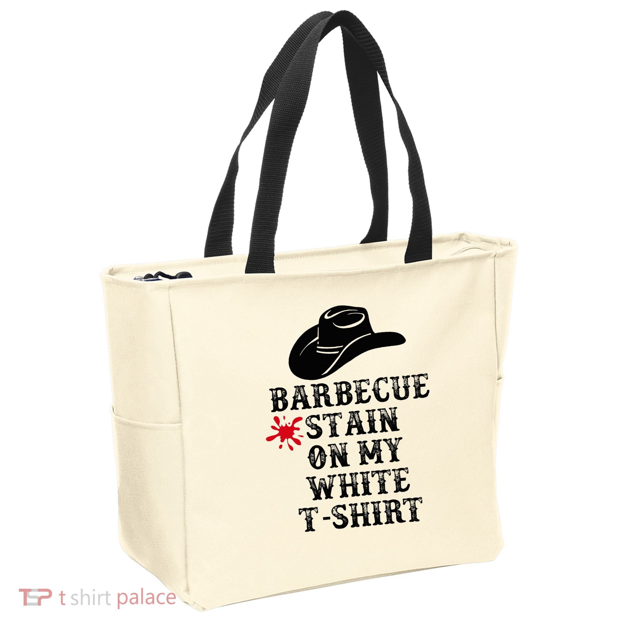 Barbecue Stain On My White Country Western Tote Bag