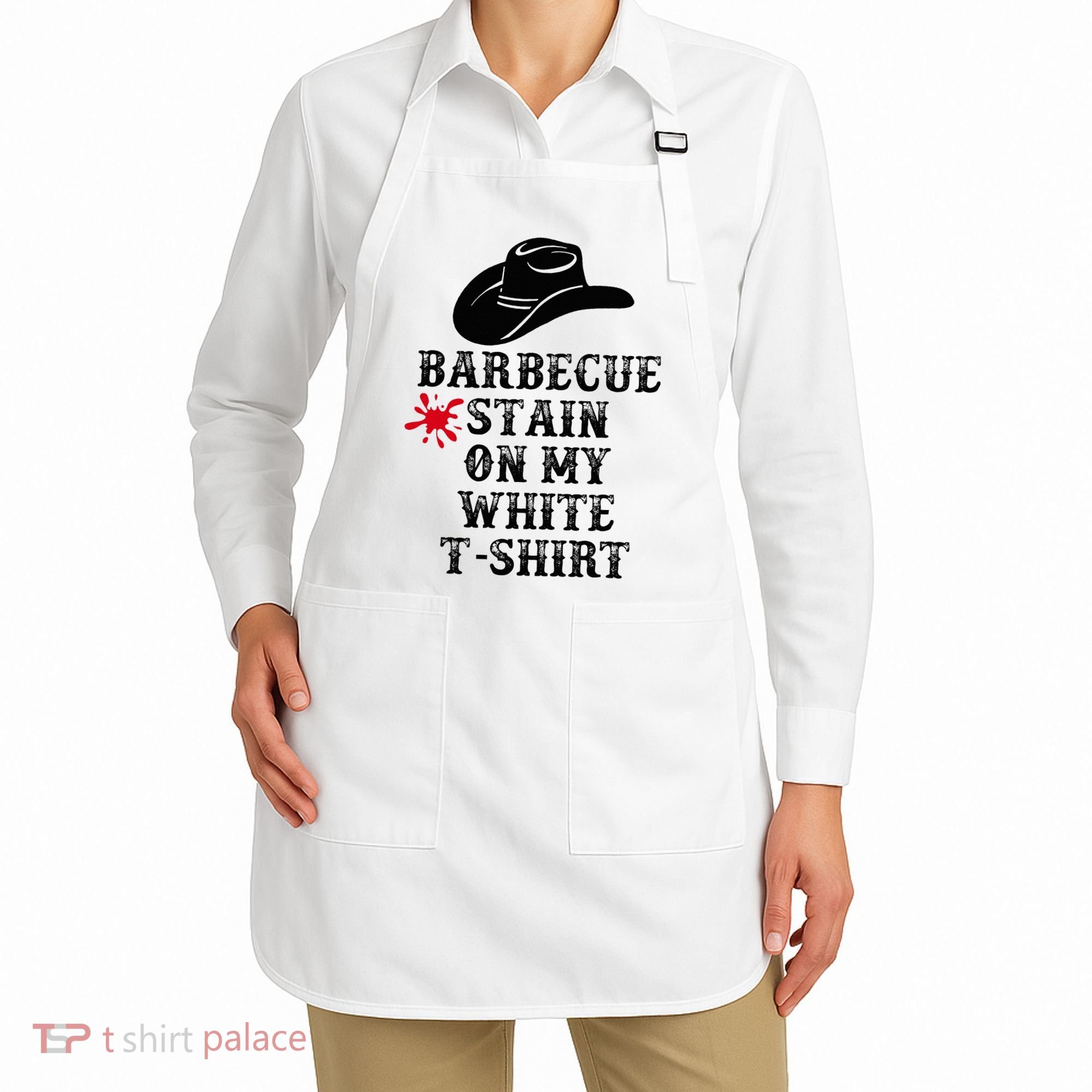 Barbecue Stain On My White Country Western Apron