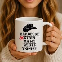 Barbecue Stain On My White Country Western Coffee Mug thumb 3