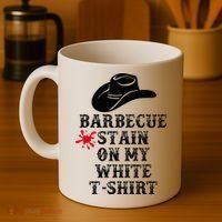 Barbecue Stain On My White Country Western Coffee Mug thumb 4