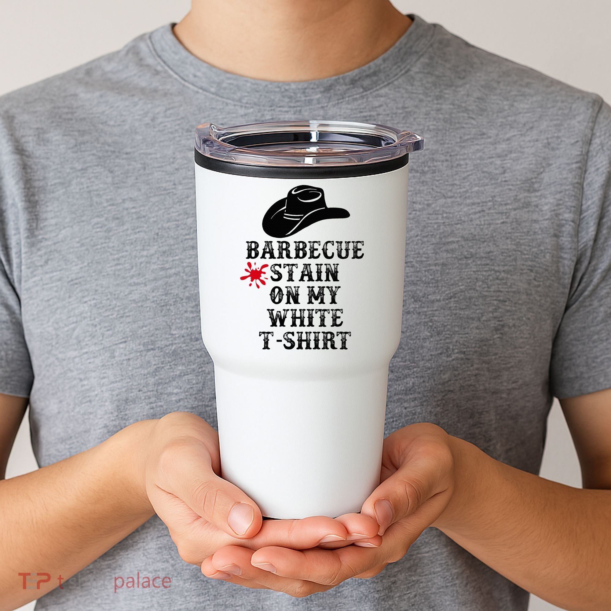 Barbecue Stain On My White Country Western Tumbler
