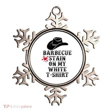 Barbecue Stain On My White Country Western Ornament