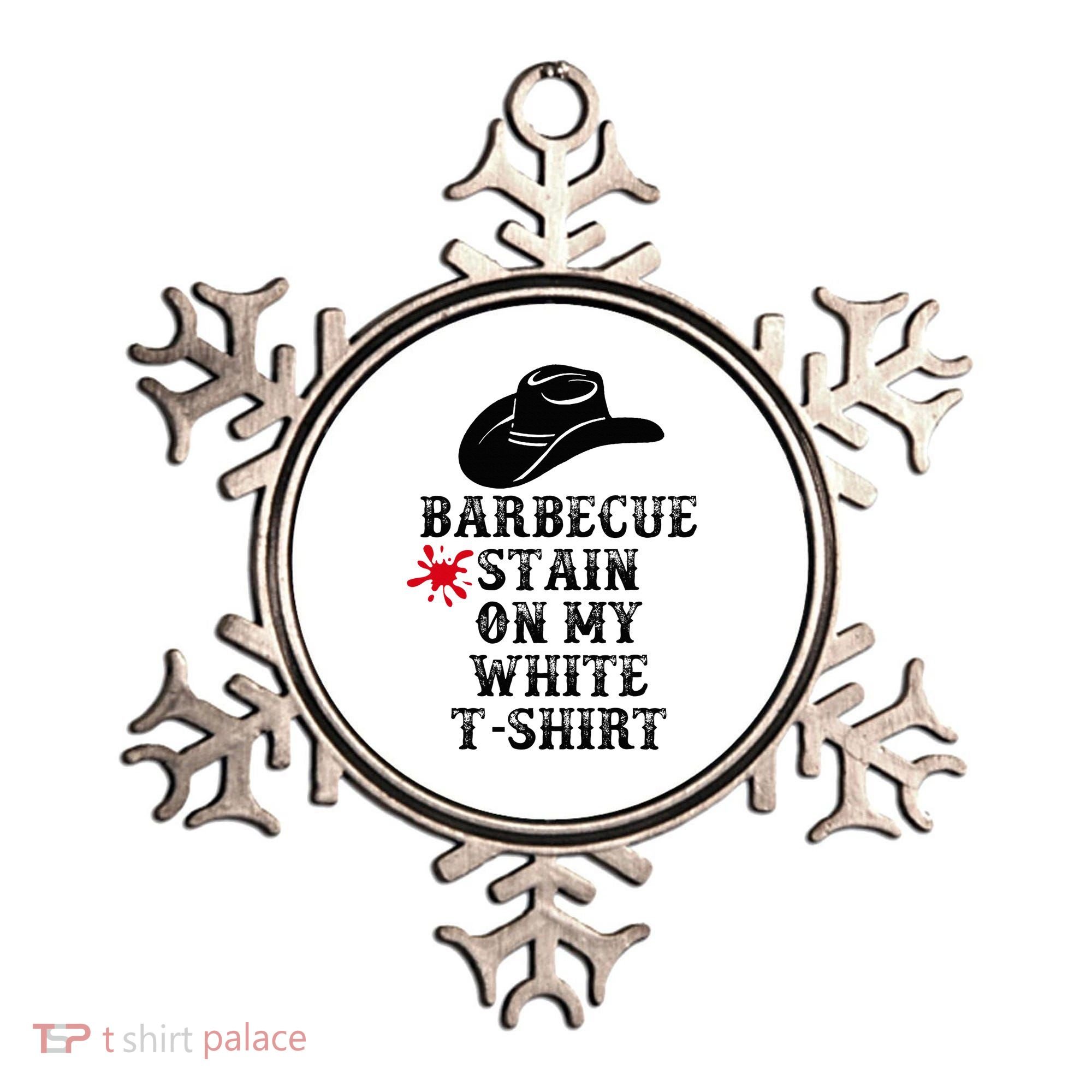 Barbecue Stain On My White Country Western Ornament