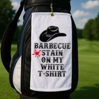 Barbecue Stain On My White Country Western Golf Towel thumb 2