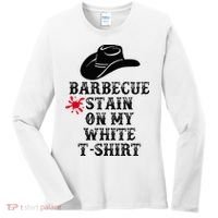 Barbecue Stain On My White Country Western Women's Long Sleeve Shirt thumb 0