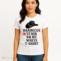 Barbecue Stain On My White Country Western Women's T-Shirt thumb 4