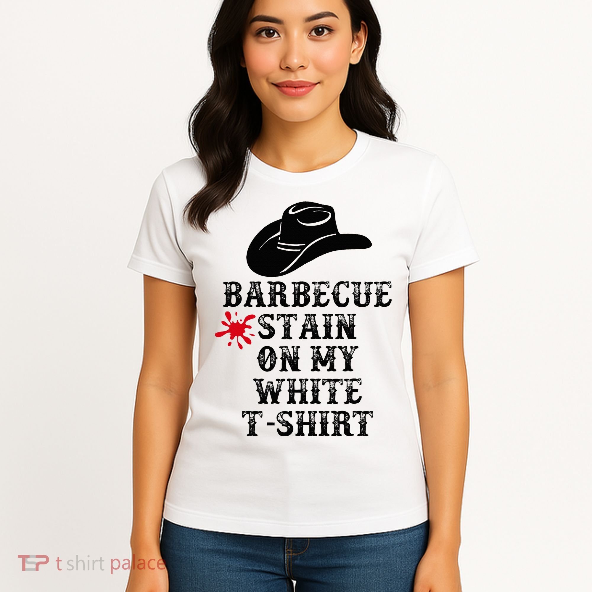 Barbecue Stain On My White Country Western Women's T-Shirt
