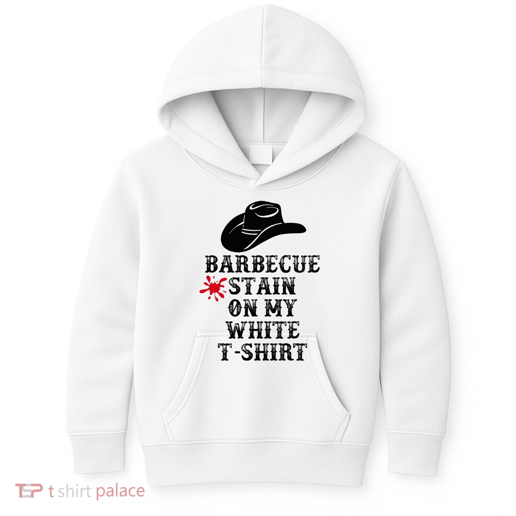 Barbecue Stain On My White Country Western Kids Hoodie
