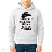 Barbecue Stain On My White Country Western Kids Hoodie thumb 4