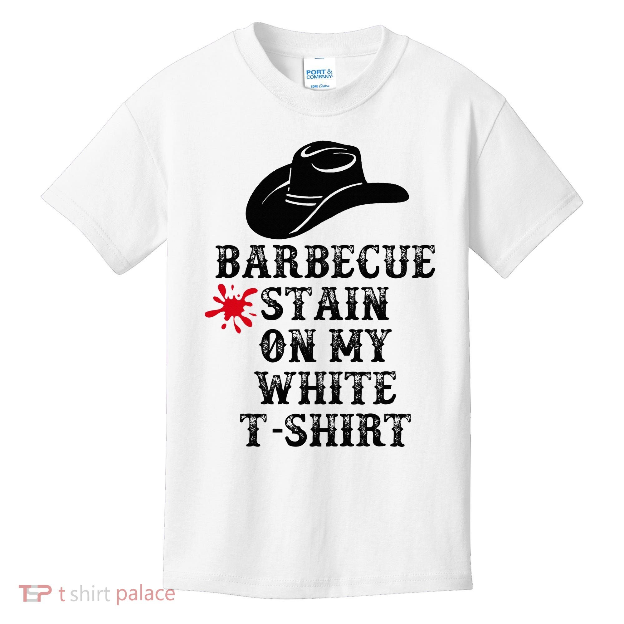 Barbecue Stain On My White Country Western Kids T-Shirt