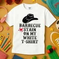 Barbecue Stain On My White Country Western Kids T-Shirt thumb 3