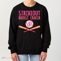 Baseball Strike Out Breast Cancer Women's Sweatshirt thumb 0
