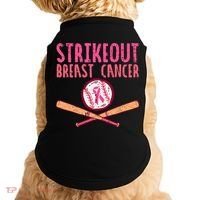 Baseball Strike Out Breast Cancer Doggie Tank thumb 0