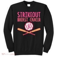 Baseball Strike Out Breast Cancer Sweatshirt thumb 0