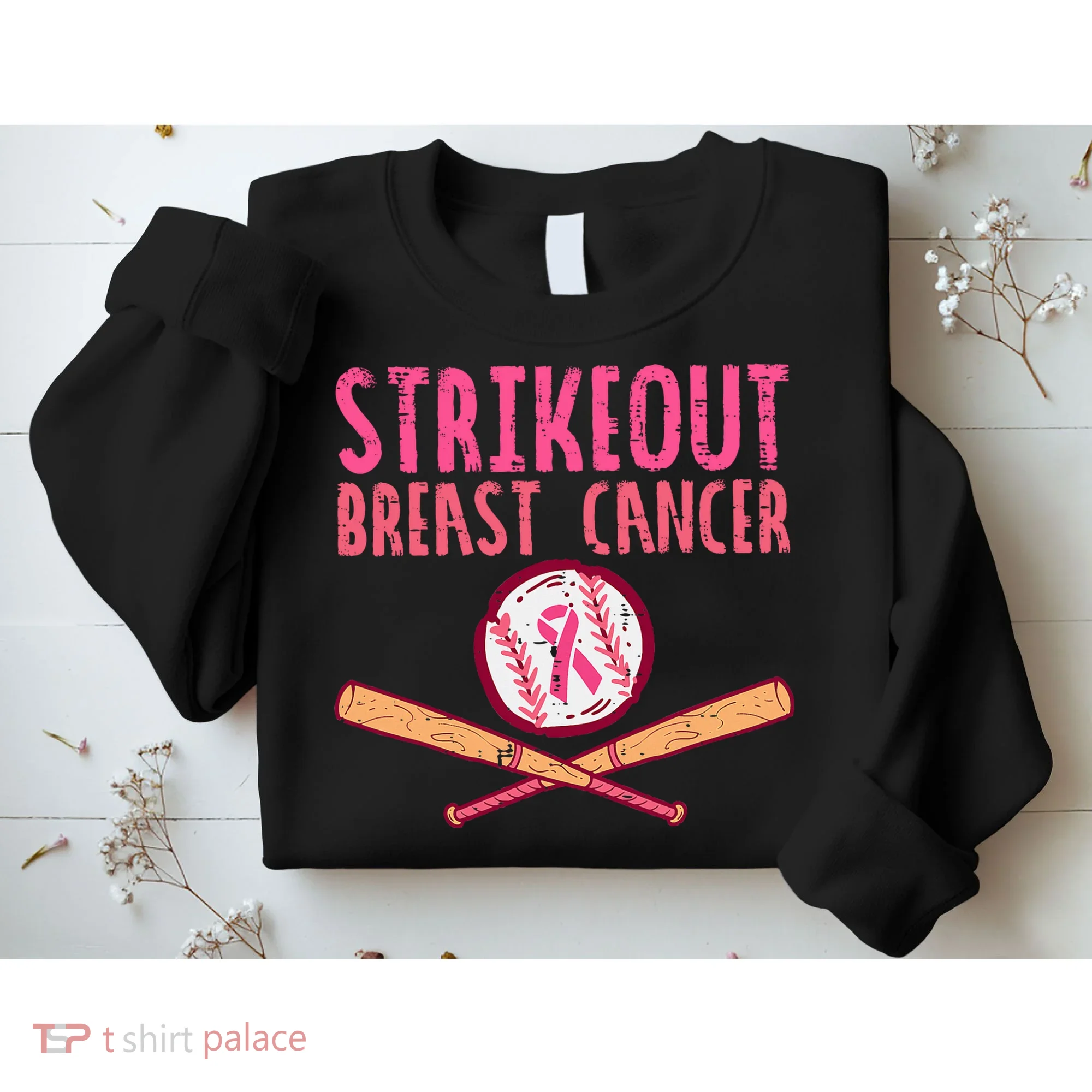 Baseball Strike Out Breast Cancer Sweatshirt