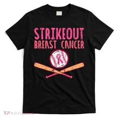 Baseball Strike Out Breast Cancer T-Shirt
