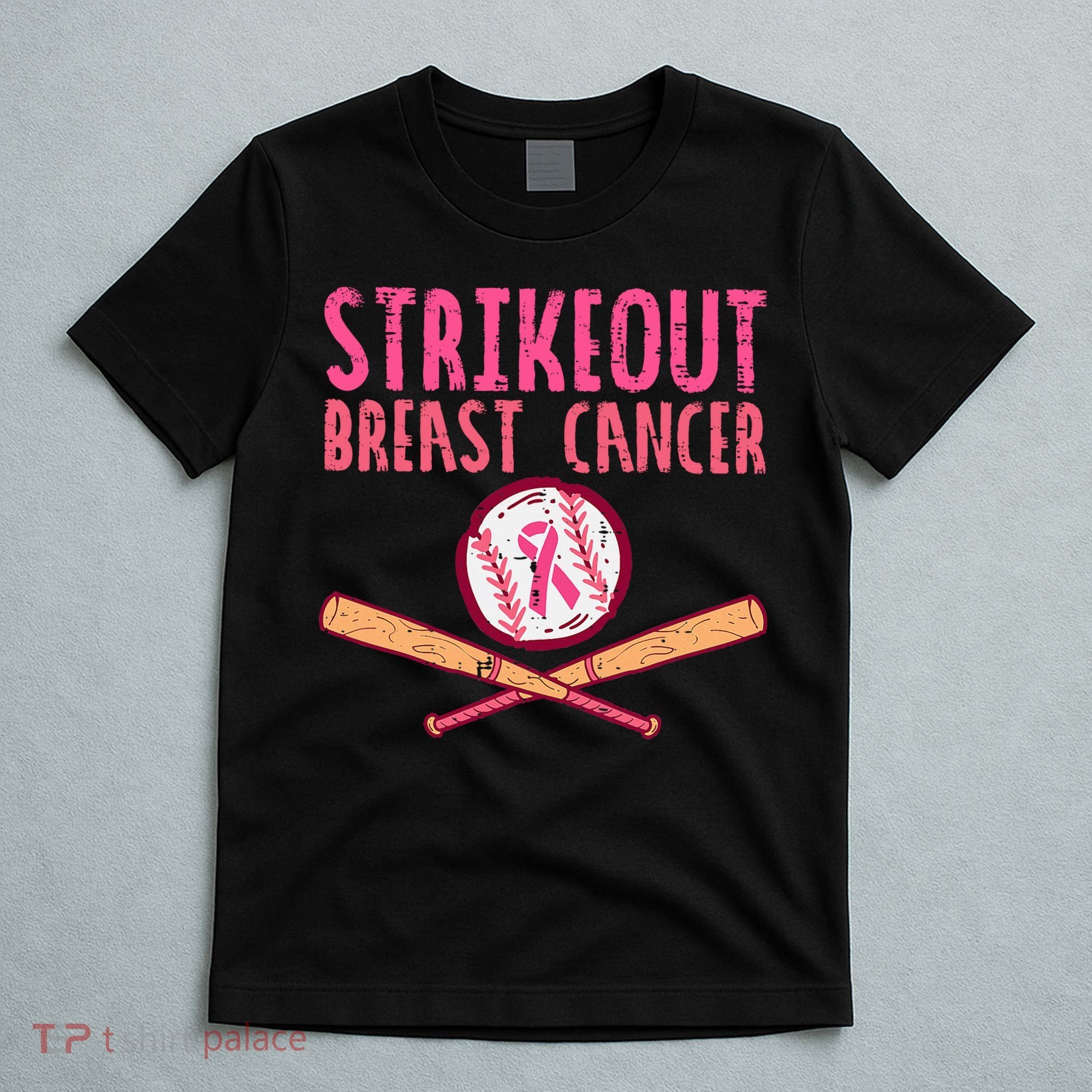 Baseball Strike Out Breast Cancer T-Shirt