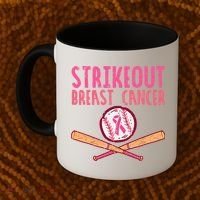 Baseball Strike Out Breast Cancer Coffee Mug thumb 2