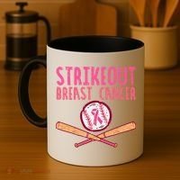 Baseball Strike Out Breast Cancer Coffee Mug thumb 4