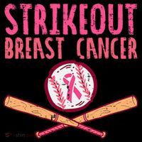 Baseball Strike Out Breast Cancer Coaster thumb 2