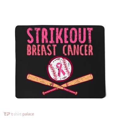 Baseball Strike Out Breast Cancer Mousepad