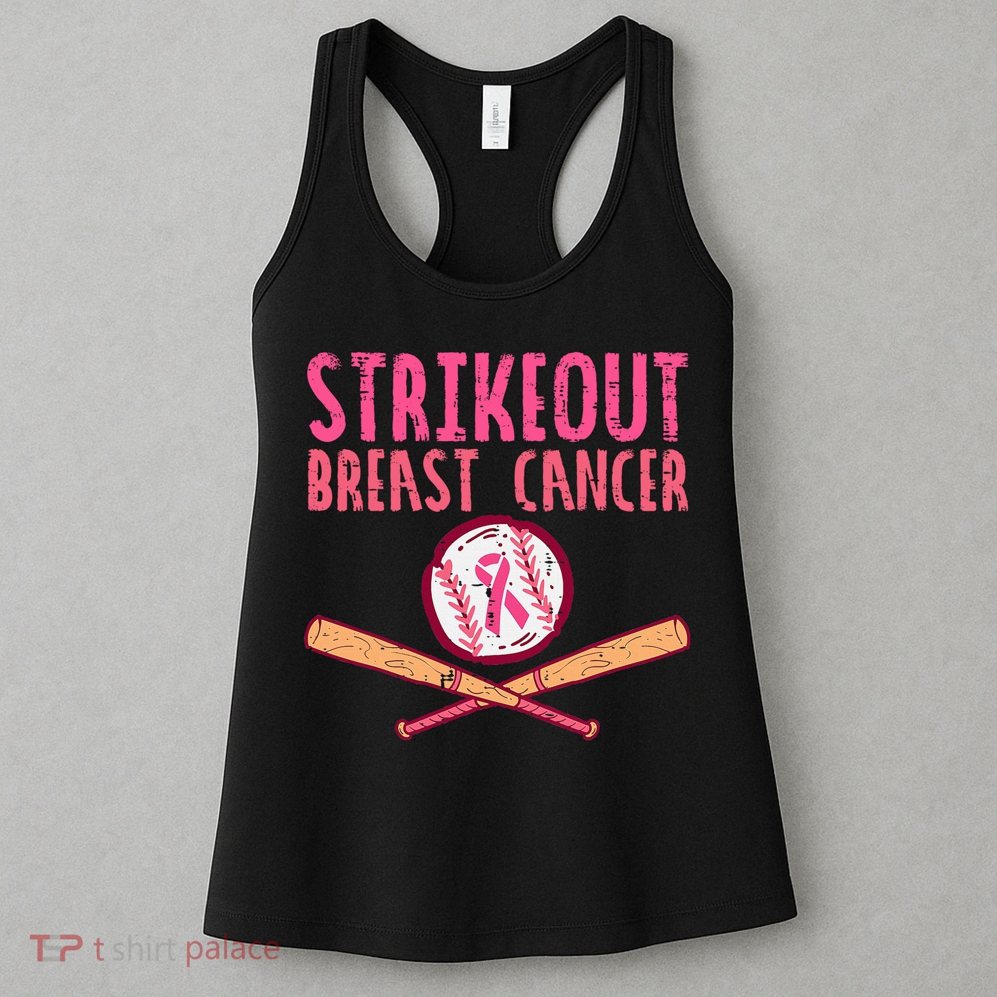 Baseball Strike Out Breast Cancer Women's Tank Top