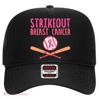 Baseball Strike Out Breast Cancer Hat thumb 0
