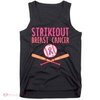 Baseball Strike Out Breast Cancer Tank Top thumb 0