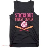 Baseball Strike Out Breast Cancer Tank Top thumb 0