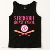 Baseball Strike Out Breast Cancer Tank Top thumb 2