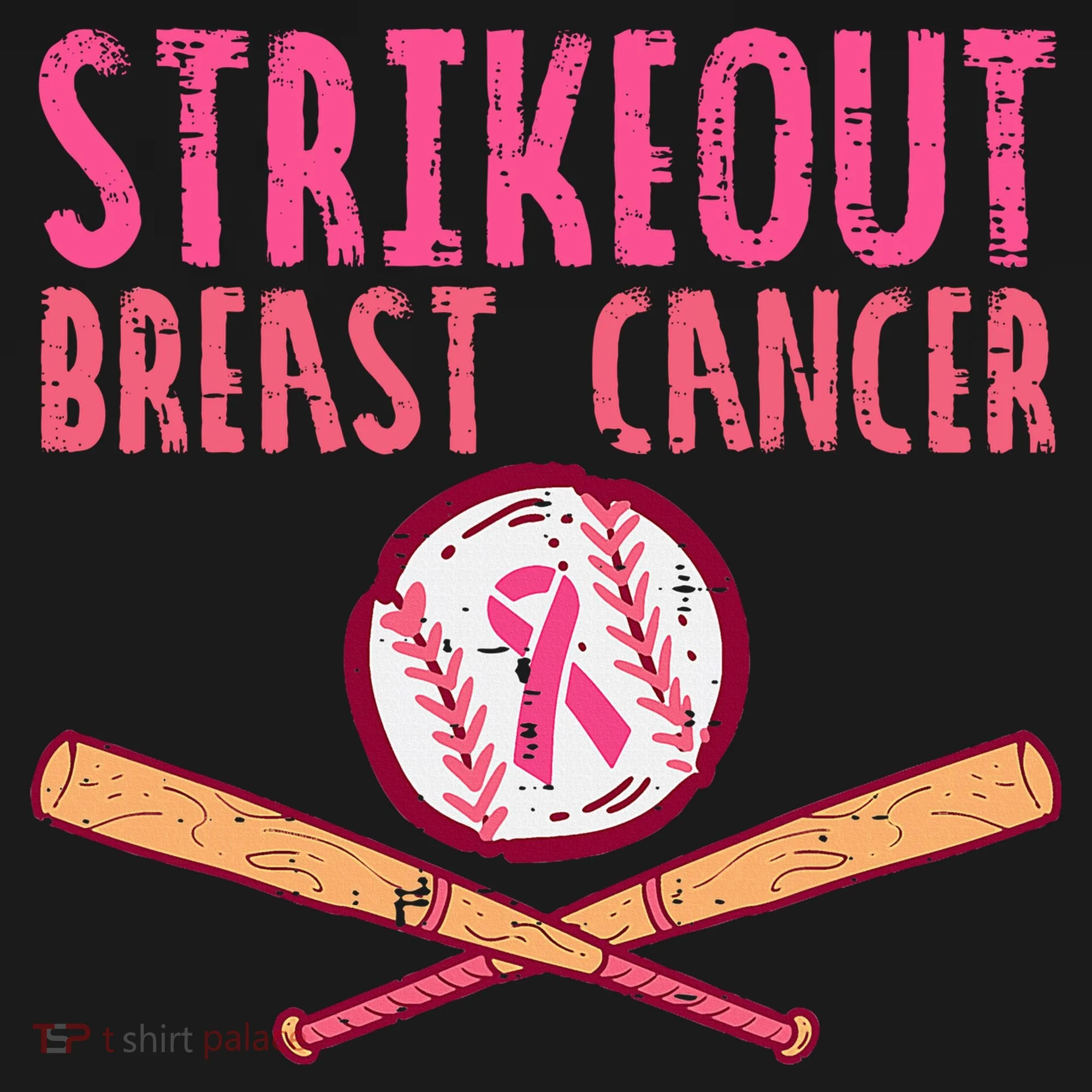 Baseball Strike Out Breast Cancer Tank Top