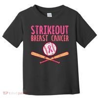 Baseball Strike Out Breast Cancer Toddler T-Shirt thumb 0