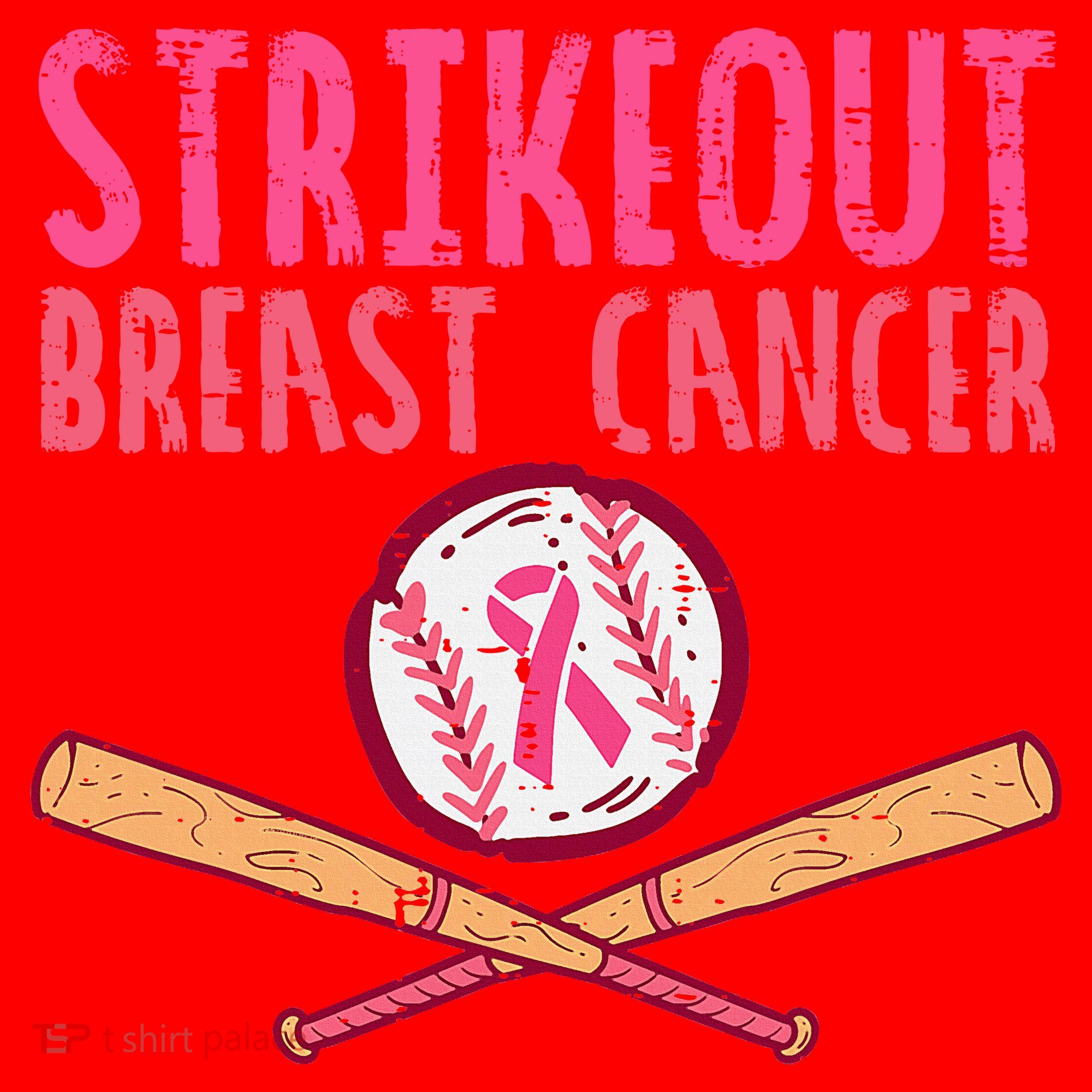 Baseball Strike Out Breast Cancer Santa Hat