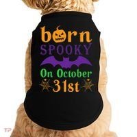 Born Spooky On Halloween October 31 Birthday Party Doggie Tank thumb 0