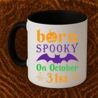 Born Spooky On Halloween October 31 Birthday Party Coffee Mug thumb 2