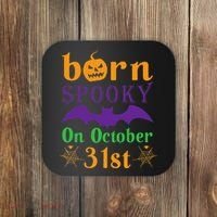 Born Spooky On Halloween October 31 Birthday Party Coaster thumb 0