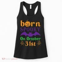 Born Spooky On Halloween October 31 Birthday Party Women's Tank Top thumb 0
