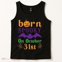 Born Spooky On Halloween October 31 Birthday Party Tank Top thumb 2