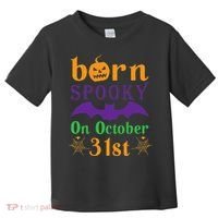 Born Spooky On Halloween October 31 Birthday Party Toddler T-Shirt thumb 0