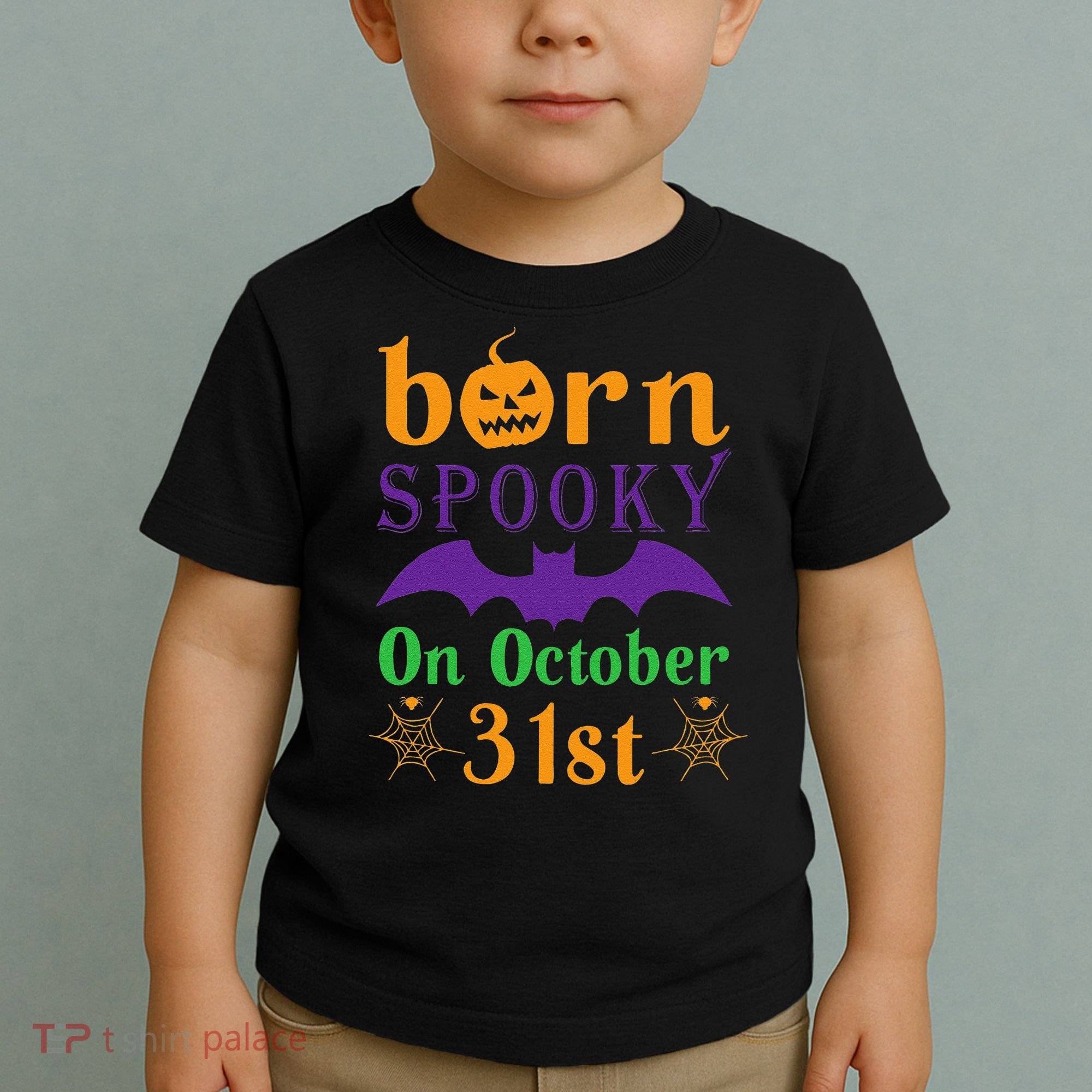 Born Spooky On Halloween October 31 Birthday Party Toddler T-Shirt