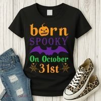 Born Spooky On Halloween October 31 Birthday Party Women's T-Shirt thumb 3