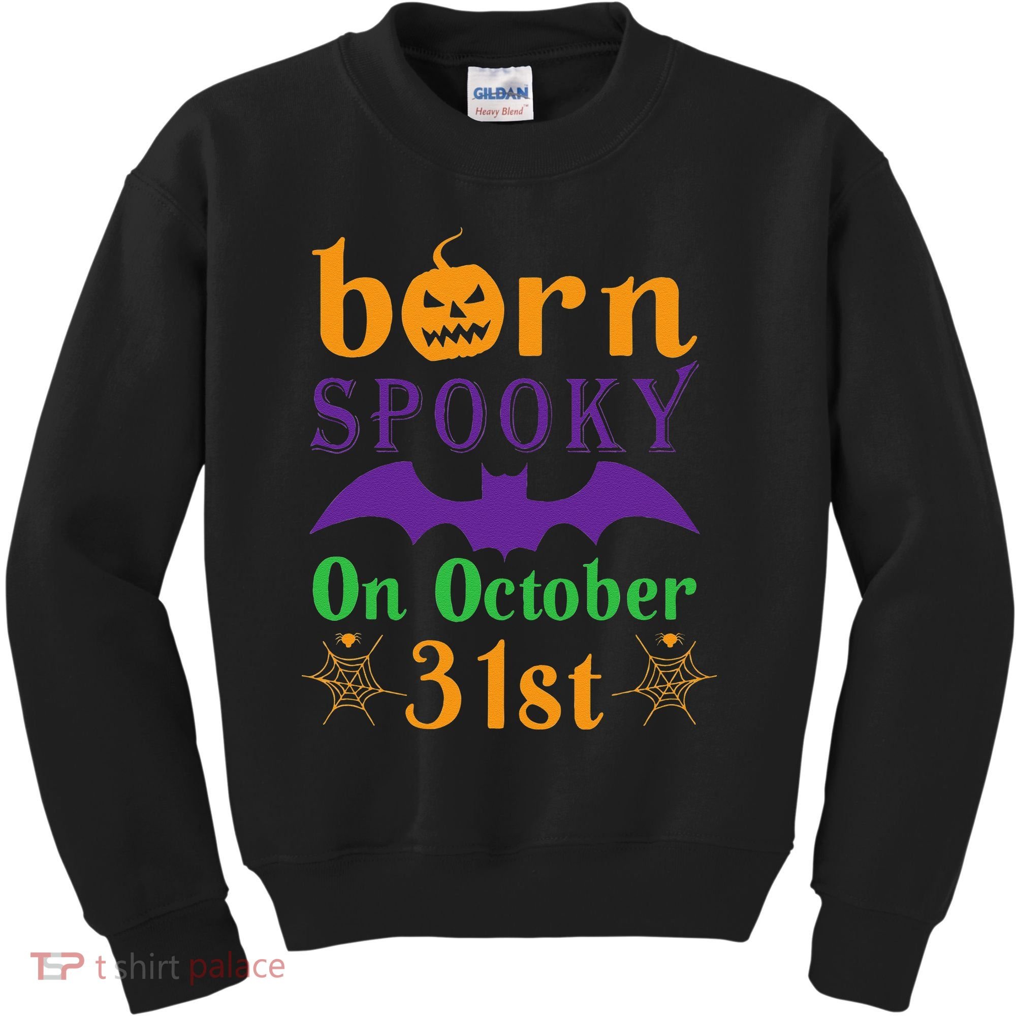 Born Spooky On Halloween October 31 Birthday Party Kids Sweatshirt