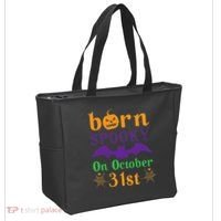 Born Spooky On Halloween October 31 Birthday Party Tote Bag thumb 2