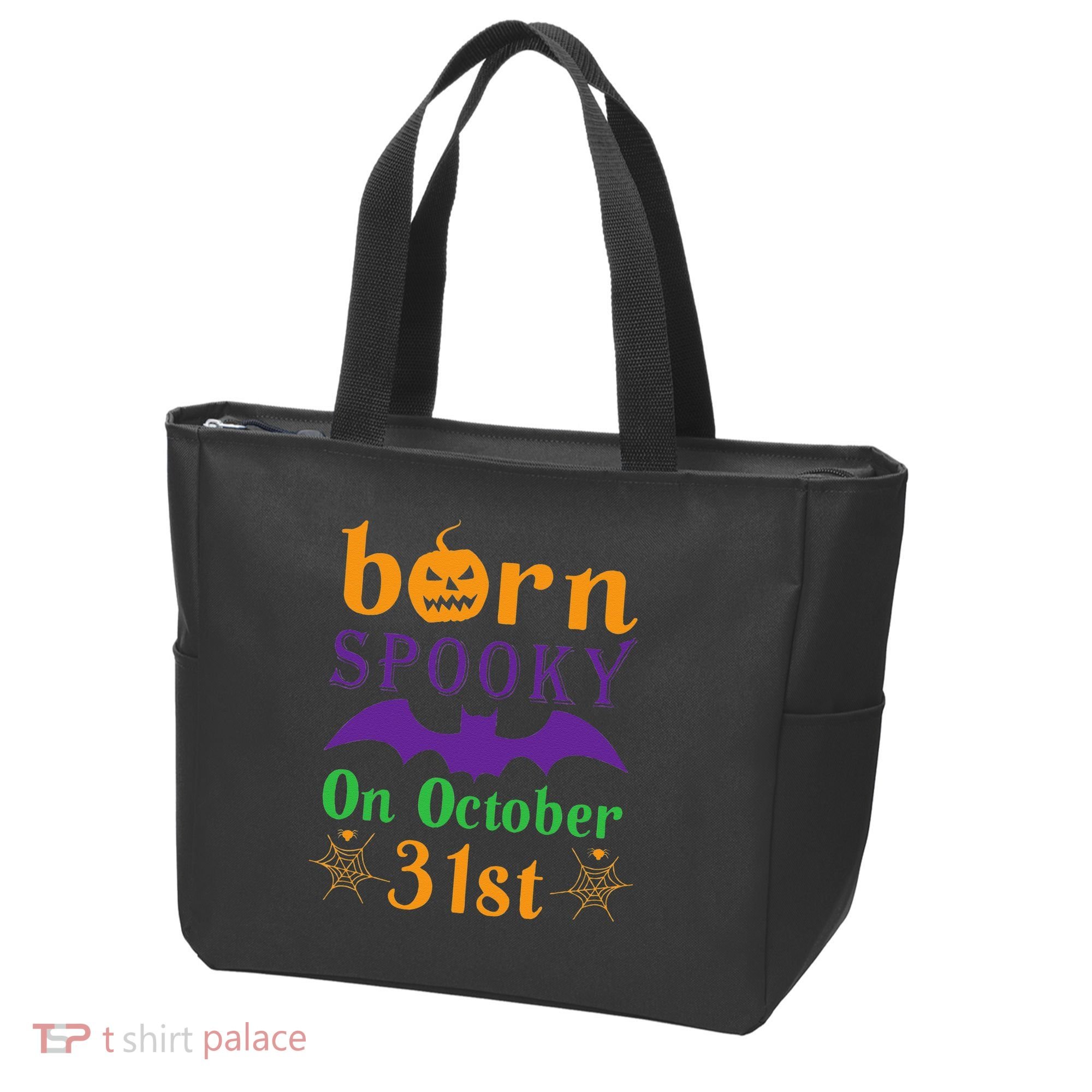 Born Spooky On Halloween October 31 Birthday Party Tote Bag