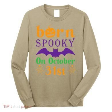 Born Spooky On Halloween October 31 Birthday Party Long Sleeve Shirt