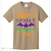 Born Spooky On Halloween October 31 Birthday Party Kids T-Shirt thumb 0
