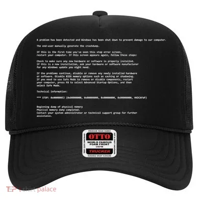 BSOD Computer Error Blue Screen Of Death Hat